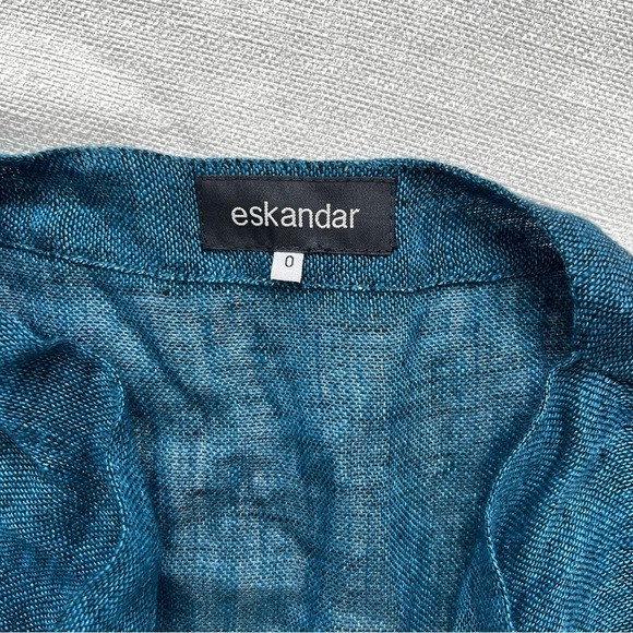 Eskandar Linen-Blend Shawl Cardigan women Size 0 - Picture 10 of 10